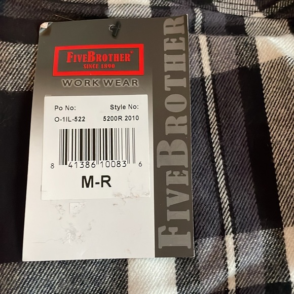 Men’s plaid heavy weight flannel size M reg black white shirt jacket shacket - Picture 6 of 6